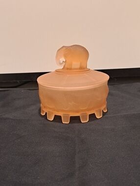 1930's Walther & Sohne Carousel Style Art Deco Elephant Vanity Powder Jar